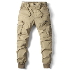 HARDLAND Men's Cargo Jogger Casual Multi-Pocket Drawstring Waist Tapered Fit Utility Pants