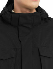 HARDLAND Men's Waterproof Tactical Jacket with Hood – Warm Outdoor Cargo Coat