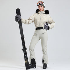 HardLand Women's Vogue Fleece-Lined Mountain Chic Ski Jumpsuit