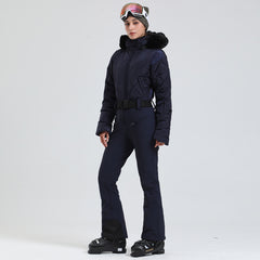 HardLand Women's Vogue Fleece-Lined Mountain Chic Ski Jumpsuit