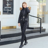 HARDLAND Women's One Piece Ski Jumpsuit With Hoodie