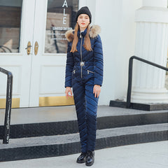 HARDLAND Women's One Piece Ski Jumpsuit With Hoodie