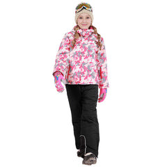 HARDLAND Girls Snowsuits Hooded Insulated Windproof Winer Coats Ski Jacket Snow Pants Set