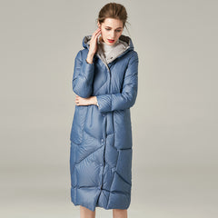 HARDLAND Women's Medium-long Down Jacket Loose Fashionable Coat