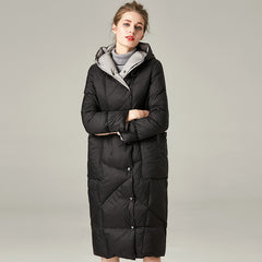 HARDLAND Women's Medium-long Down Jacket Loose Fashionable Coat