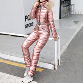 HARDLAND Winter Hooded Parka Jumpsuits One Piece Ski Suit