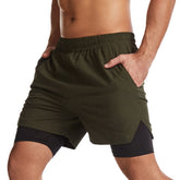 HARDLAND Men's 2-in-1 Stealth Outdoor Sports Shorts