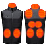 HARDLAND Heated Vest 9 Heating Zones, 2 Separate Controller, USB Lightweight Electric Jacket for Men