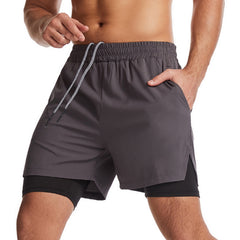 HARDLAND Men's 2-in-1 Stealth Outdoor Sports Shorts