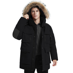 HARDLAND Men's Down Parka Jacket Hooded Insulated Thicken Parka