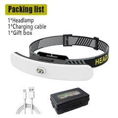 HARDLAND Portable USB Rechargeable COB Headlamp
