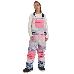 HARDLAND Women's Colorblock Snow Bibs Pants