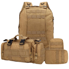 HARDLAND Tactical Backpack 55L With Built-up 3 MOLLE Bags Rucksacks For Travelling