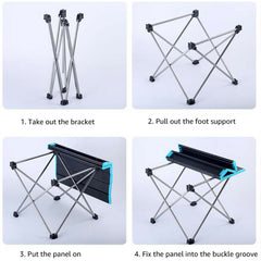 HARDLAND Portable Folding Table Aluminum Camping Desk