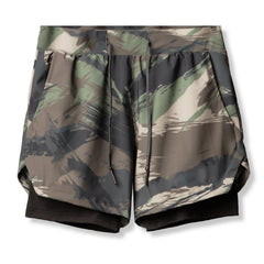 HARDLAND Men's 2 In 1 Double-deck Quick Dry GYM Sport Shorts