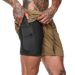 HARDLAND Men's 2-in-1 Stealth Outdoor Sports Shorts