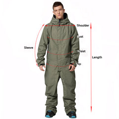 HARDLAND Men's One Piece Stylish Ski Suits Winter Jumpsuit Snowsuits