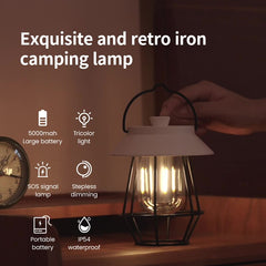 HARDLAND LED Camping Light Portable Retro Lantern Vintage Tent Lighting Lights