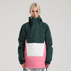 Women's And Men's Diagonal Zipper Outdoor Ski Jacket