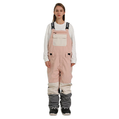 HARDLAND Women's Colorblock Snow Bibs Pants