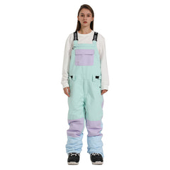 HARDLAND Women's Colorblock Snow Bibs Pants