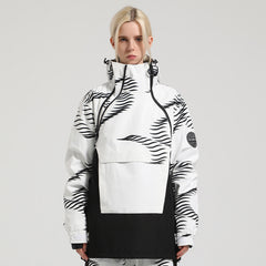 Women's And Men's Diagonal Zipper Outdoor Ski Jacket