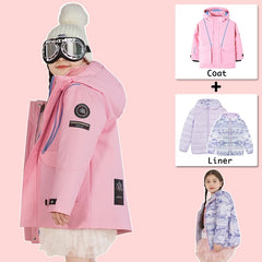 HARDLAND Kids 2 in1 Waterproof Winter Down Jacket Puff Winter Parka