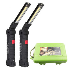 HARDLAND USB Rechargeable With Built-in Battery Set Multi Function Folding Work Light