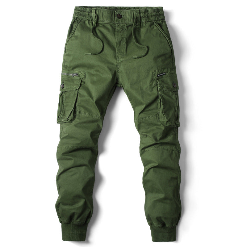 HARDLAND Men's Cargo Jogger Casual Multi-Pocket Drawstring Waist Tapered Fit Utility Pants