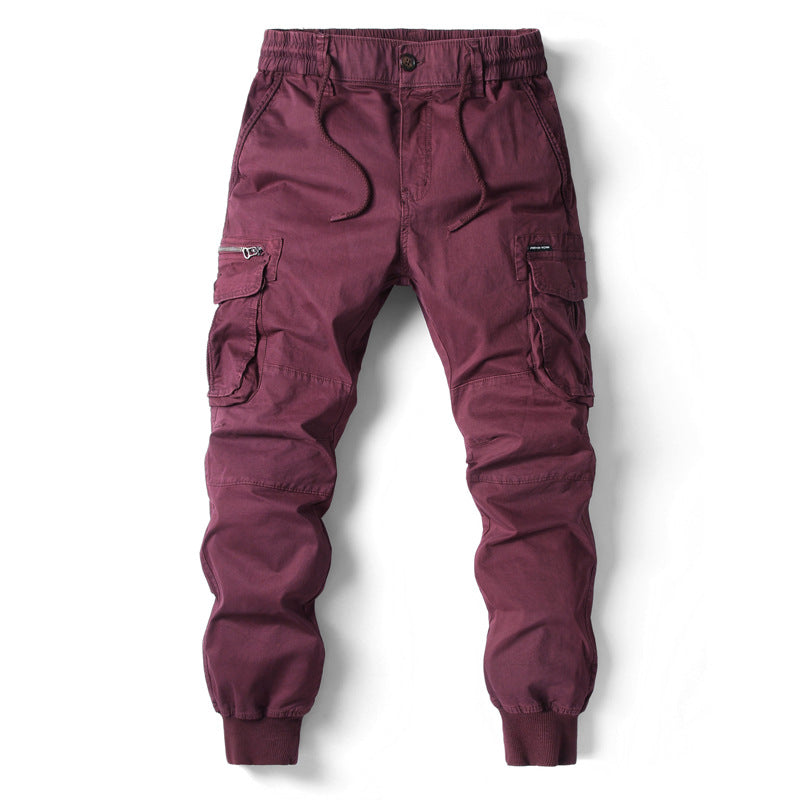 HARDLAND Men's Cargo Jogger Casual Multi-Pocket Drawstring Waist Tapered Fit Utility Pants
