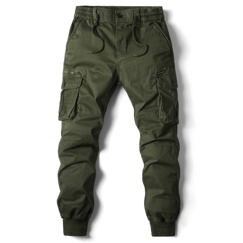 HARDLAND Men's Cargo Jogger Casual Multi-Pocket Drawstring Waist Tapered Fit Utility Pants