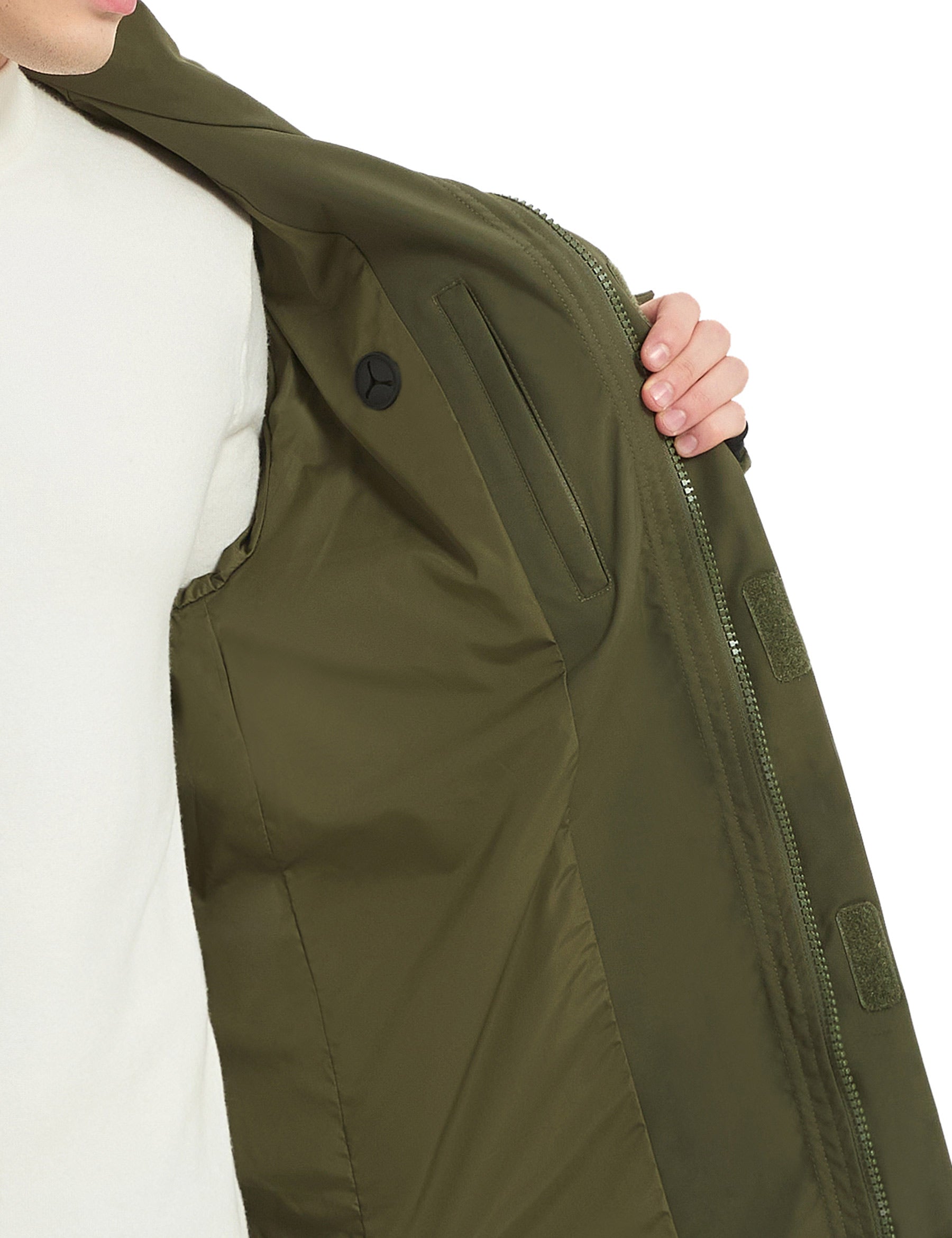 HARDLAND Men's Waterproof Tactical Jacket with Hood – Warm Outdoor Cargo Coat