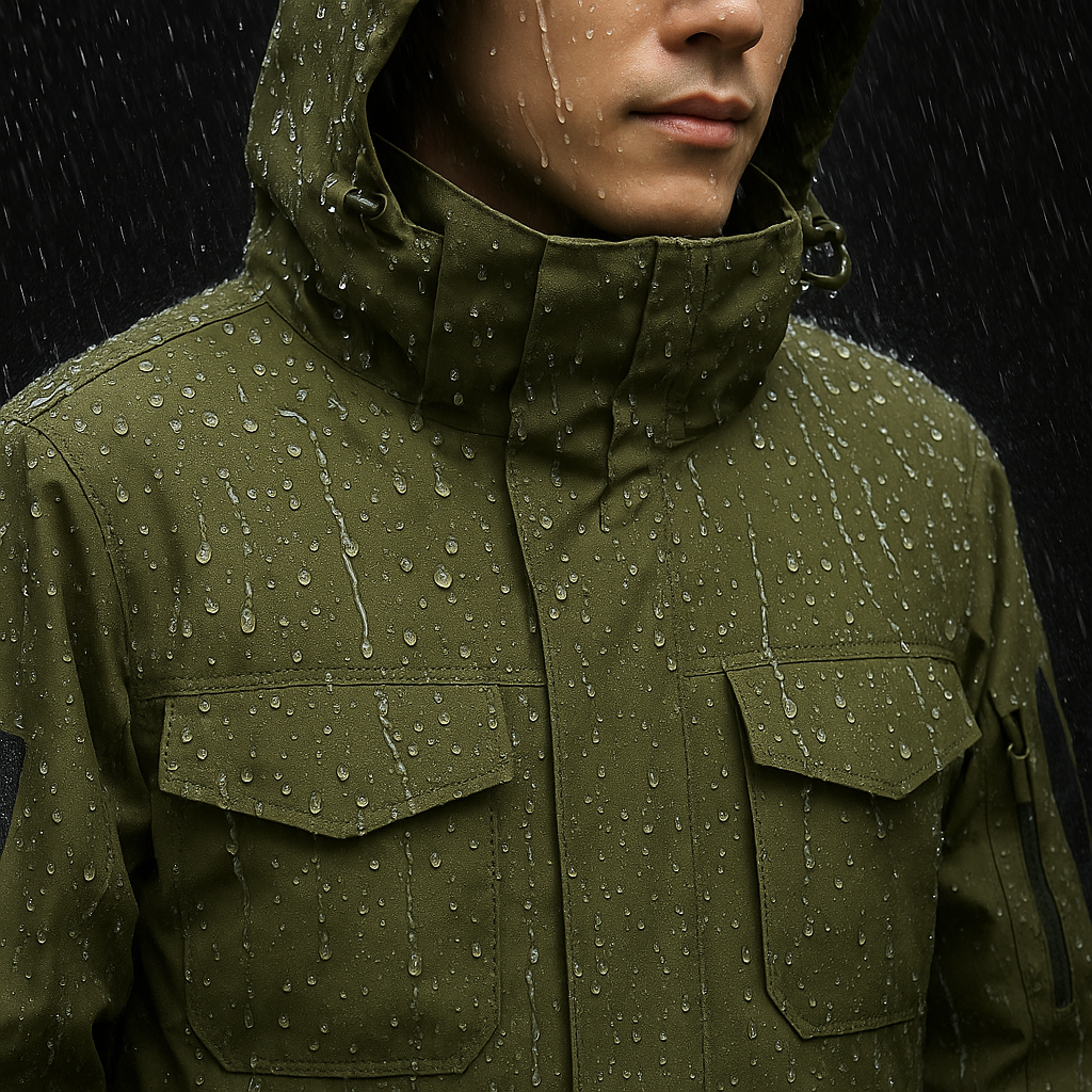 HARDLAND Men's Waterproof Tactical Jacket with Hood – Warm Outdoor Cargo Coat