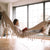 HARDLAND Double Boho Macrame Hammock with Elegant Tassels