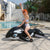 HARDLAND Inflatable Black Whale Inflatable Pool Float