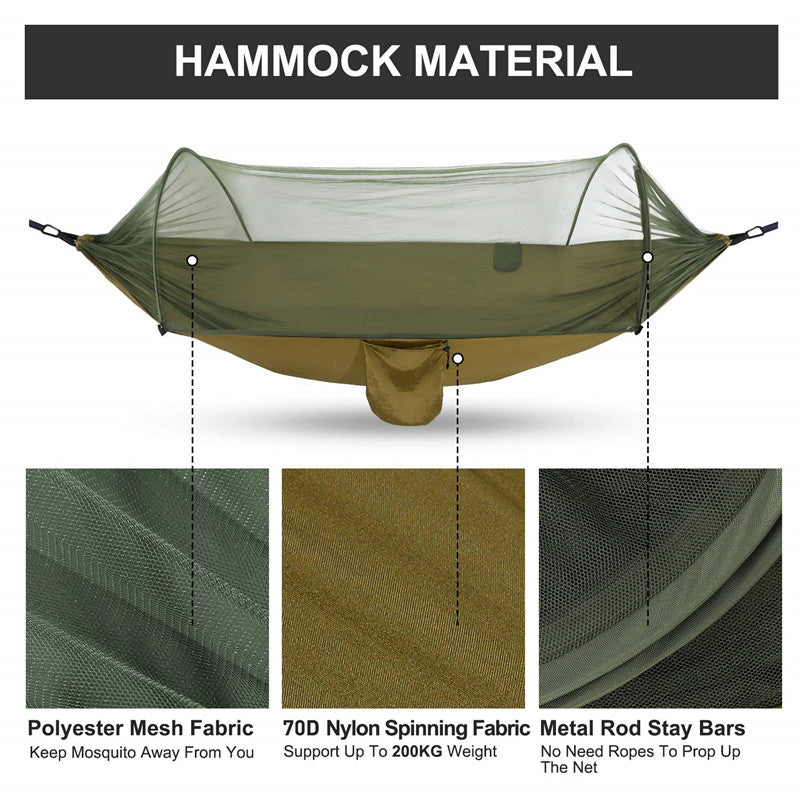HARDLAND Portable Camping Hammock with Mosquito Net