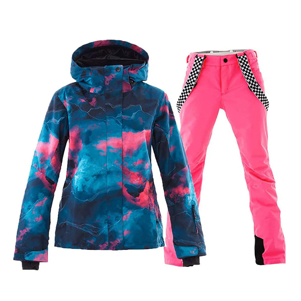 HARDLAND Women's Waterproof Ski Jackets and Pants Set