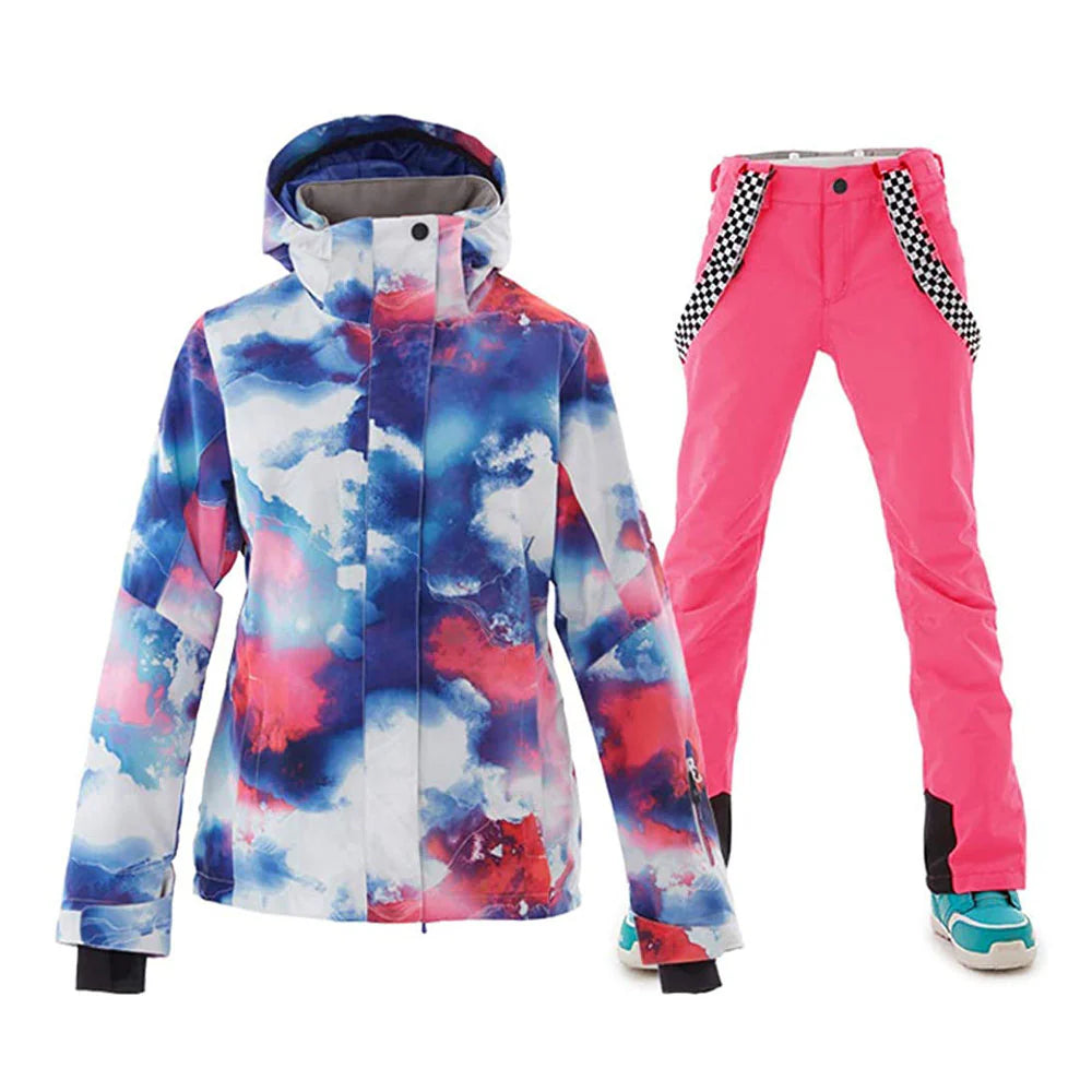 HARDLAND Women's Waterproof Ski Jackets and Pants Set