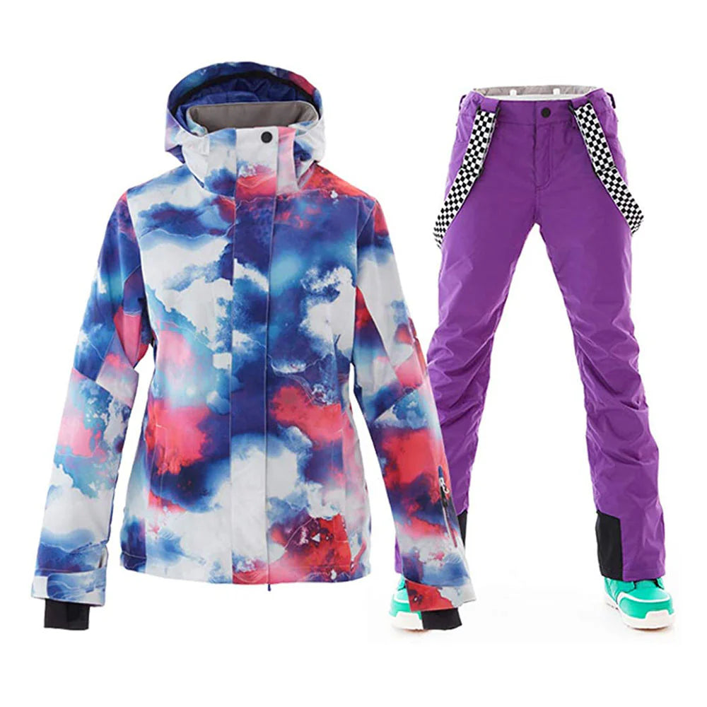 HARDLAND Women's Waterproof Ski Jackets and Pants Set