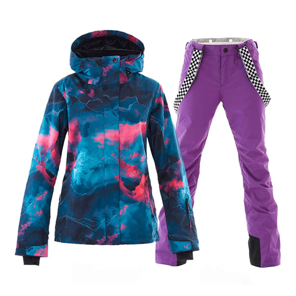 HARDLAND Women's Waterproof Ski Jackets and Pants Set