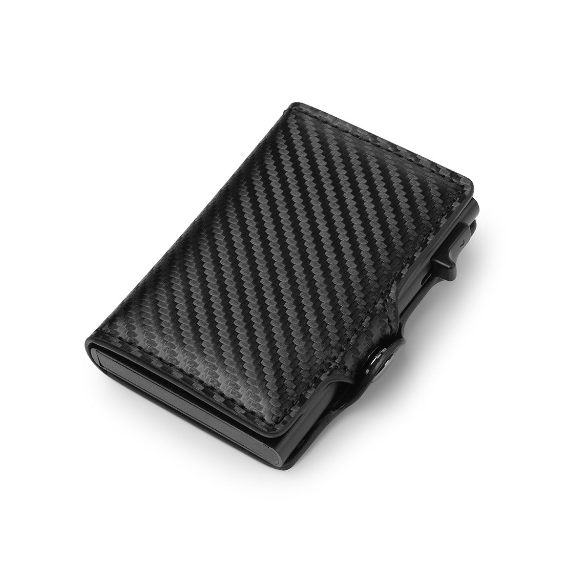 HARDLAND RFID Blocking Aluminum & PU Leather Wallet with Pop-Up Card Holder