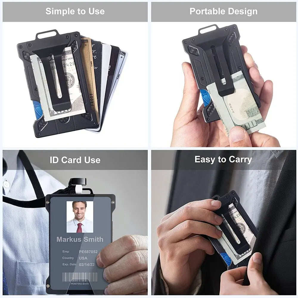 Outdoor Tactical Magsafe Aluminum Smart RFID Card Holder | HARD LAND