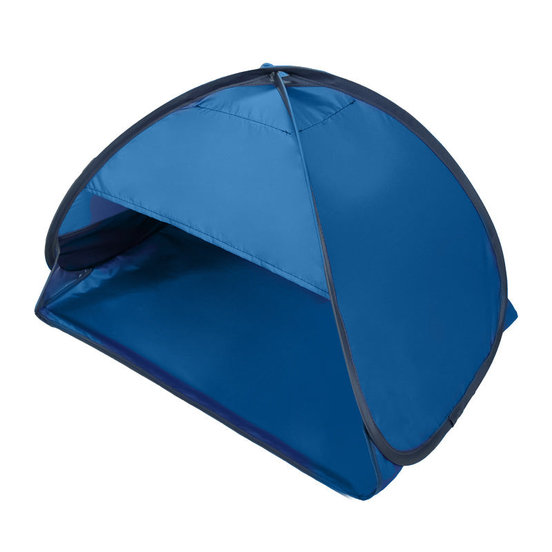 Portable Sun Shelter Mini Head Pop Up Tent for Beach Sunbathing Windproof Sand Proof, Blue / 31.4*19.6*21.6in