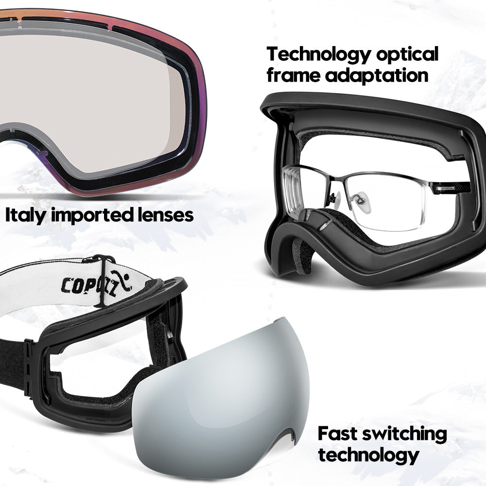 HARDLAND Ski Goggles Interchangeable Lens