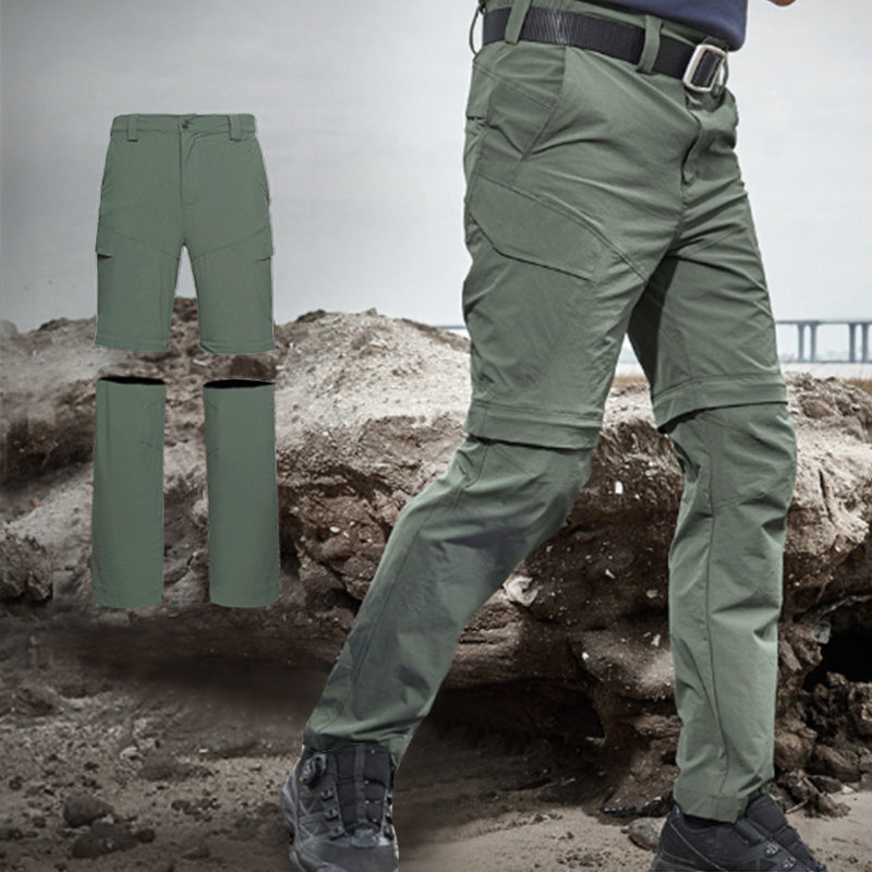 Men's Hiking Pants Ripstop Nylon Stretchy Cargo Pants - Army Green / 30