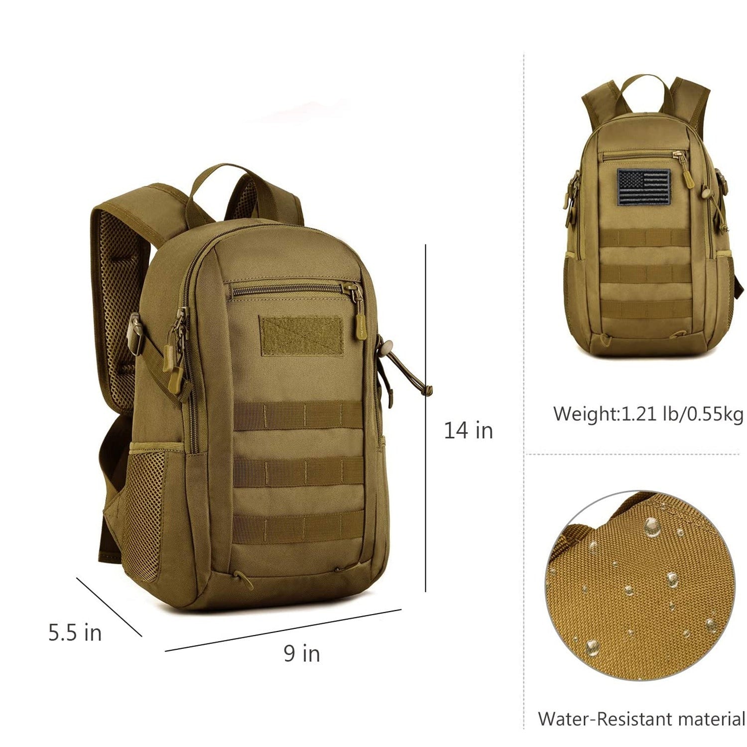 Small Tactical Backpack Mini 12L Daypack Small Tactical Backpack Mini 12L Daypack