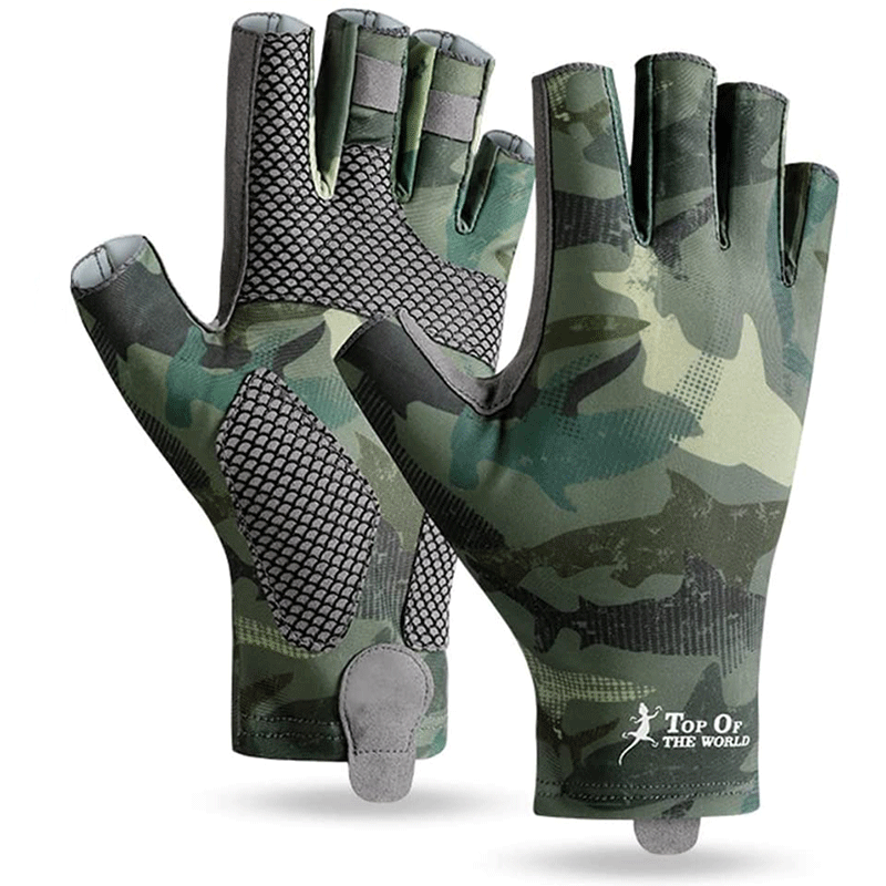 HARDLAND Fishing Fingerless Gloves UPF 50+ UV Sun Protection Gloves