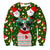 HARDLAND Unisex Ugly Christmas Crewneck Sweatshirt Novelty 3D Graphic Long Sleeve Sweater Shirt