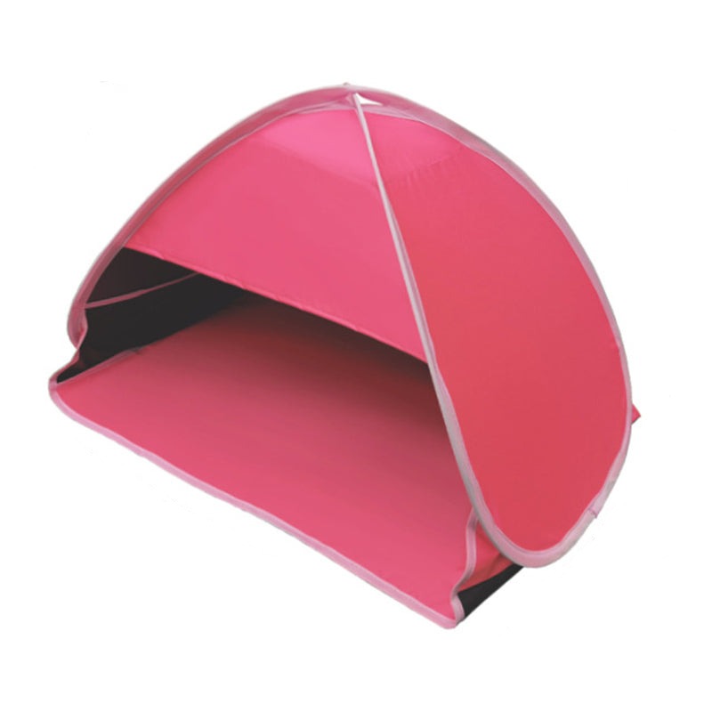 Portable Sun Shelter Mini Head Pop Up Tent for Beach Sunbathing Windproof Sand Proof, Red / 31.4*19.6*21.6in
