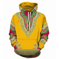 HARDLAND Unisex African Print Dashiki Hoodie Men Women Fashion Long Sleeve Streetwear Sweatshirts